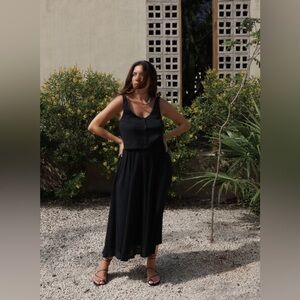 Laude the Label Full Midi Skirt - Ink Plaid - S